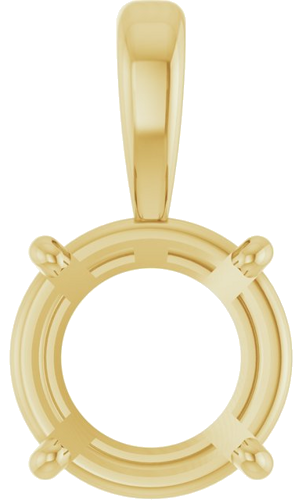 Pakabukas „Solitaire“ 10k yellow gold Round 8.5mm (1)