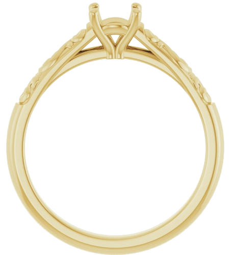 Sužadėtuvių Žiedas „Solitaire“ 14k yellow gold Round 5.2mm (2)