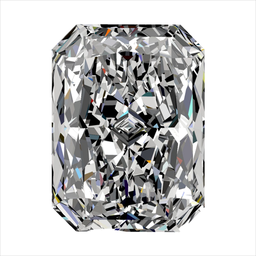 0.42 carat F-VVS1 Natūralus Radiant Deimantas (1)