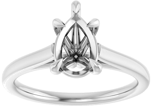 Sužadėtuvių Žiedas „Claw-Pong“ 925 Sidabro Pear 9mm x 6mm (3)
