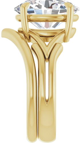 Sužadėtuvių Žiedas „Solitaire“ 750 Geltonojo Aukso Oval 12mm x 10mm (9)