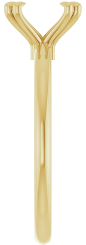 Sužadėtuvių Žiedas „Double Claw-Prong“ 14k yellow gold Elongated Cushion 7mm x 5mm (4)