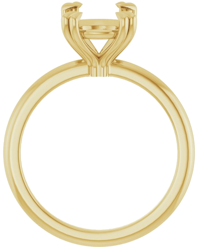 Sužadėtuvių Žiedas „Double Claw-Prong“ 14k yellow gold Elongated Cushion 10mm x 8mm (2)