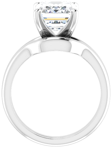 Sužadėtuvių Žiedas „Solitaire“ 585 Baltojo Aukso Emerald 10mm x 8mm (7)