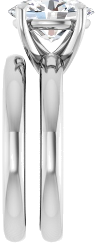 Sužadėtuvių Žiedas „Solitaire“ 585 Baltojo Aukso Oval 10mm x 8mm (9)