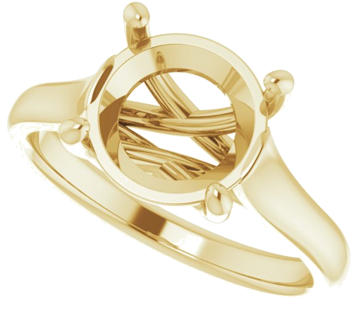 Sužadėtuvių Žiedas „Solitaire“ 14k yellow gold Round 9.4mm (5)