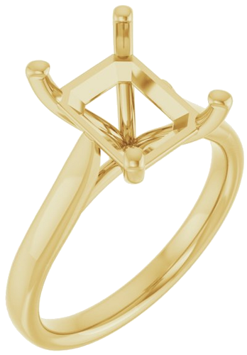 Sužadėtuvių Žiedas 10k yellow gold Emerald 10mm x 8mm (1)