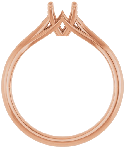 14K Rose 5.2 mm Round Solitaire Engagement Ring Mounting (2)