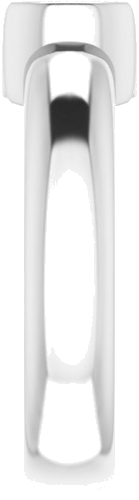 Sužadėtuvių Žiedas „Half Bezel Solitaire“ 585 Baltojo Aukso Round 6.5mm (4)