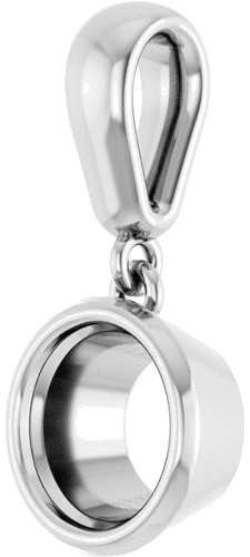 Pakabukas „Bezel-Set Charm“ 925 Sidabro Round 6.5mm (2)