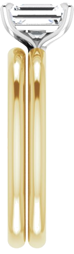 14K Yellow White 7 x 5 mm Emerald Engagement Ring Mounting (9)