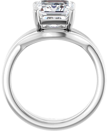 Sužadėtuvių Žiedas „Solitaire“ 585 Baltojo Aukso Emerald 10mm x 8mm (7)