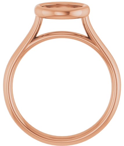 Sužadėtuvių Žiedas „Bezel-Set Solitaire“ 585 Rožinis Aukso Round 7.4mm (2)