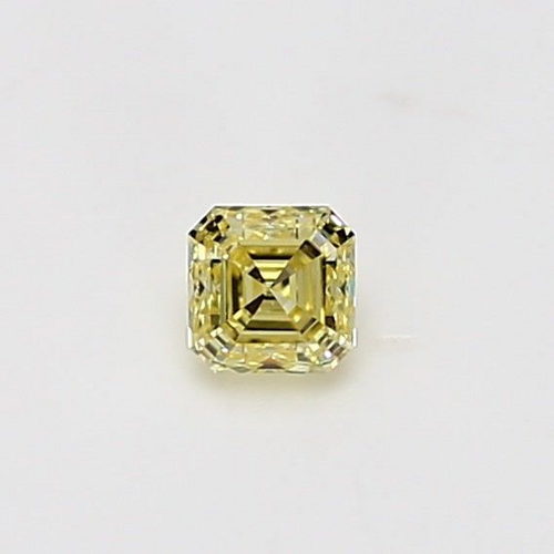 0.26 carat Fancy Yellow-VVS1 Natūralus Asscher Deimantas (1)
