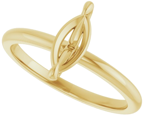 Sužadėtuvių Žiedas „Solitaire“ 10k yellow gold Marquise 9mm x 4.5mm (5)