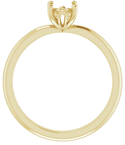 Sužadėtuvių Žiedas „Solitaire“ 585 Geltonojo Aukso Oval 7mm x 5mm (2)