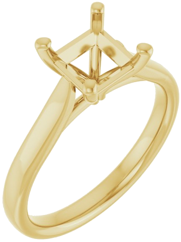 Sužadėtuvių Žiedas „Solitaire“ 585 Geltonojo Aukso Square 6mm (1)