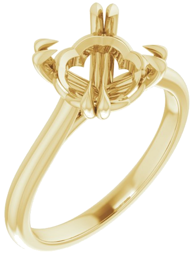 Sužadėtuvių Žiedas „Double Claw-Prong“ 18k yellow gold Round 9mm (1)