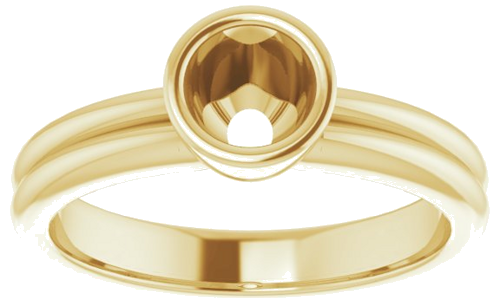 Sužadėtuvių Žiedas „Bezel-Set Solitaire“ 14k yellow gold Round 5.2mm (3)