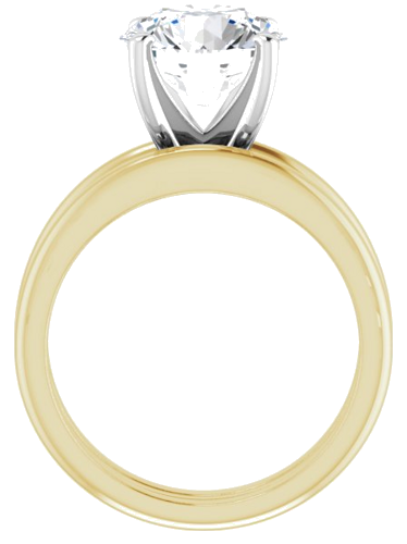 Sužadėtuvių Žiedas „Solitaire“ 585 Baltojo Ir Geltonojo Aukso Round 9.4mm (7)