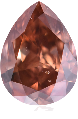 0.46 carat Fancy Deep Orangey Pink-SI1 Natūralus Pear Deimantas (1)