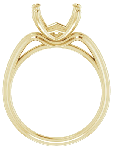 Sužadėtuvių Žiedas „Solitaire“ 417 Geltonojo Aukso Oval 12mm x 10mm (2)