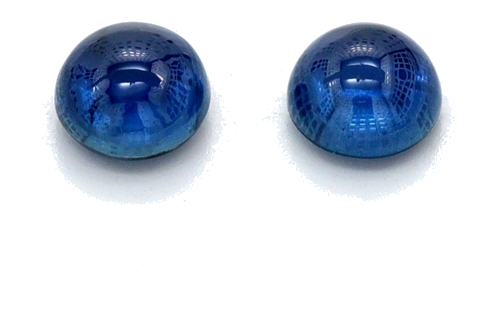 0.53 carat BLUE CABOCHON cut Round Safyras (1)