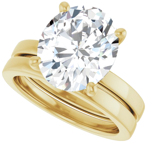 Sužadėtuvių Žiedas „Solitaire“ 14k yellow gold Oval 12mm x 10mm (10)