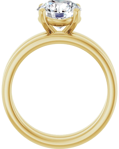 14K Yellow 8.2 mm Round Solitaire Engagement Ring Mounting (7)