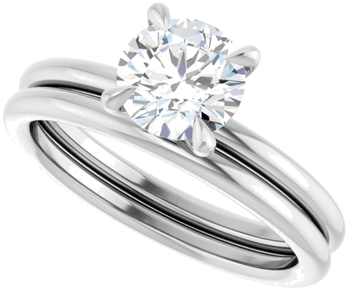 Sužadėtuvių Žiedas „Claw-Prong Solitaire“ 925 Sidabro Round 6.5mm (10)