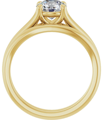 14K Yellow 6.5 mm Round Solitaire Engagement Ring Mounting (7)