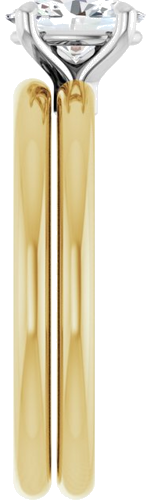 14K Yellow White 7x5 mm Oval Solitaire Engagement Ring Mounting (9)