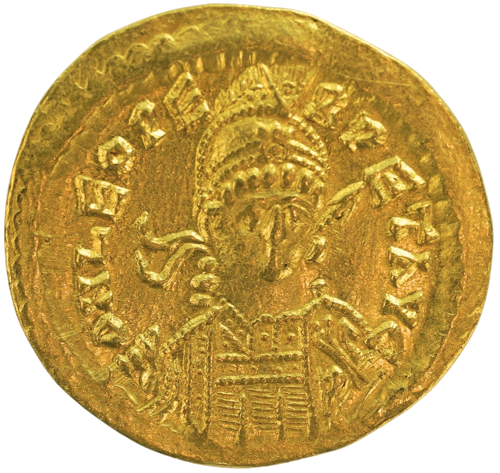 Bizantijos imperija Leono I Trakiečio (457–474) auksinis solidas Konstantinopolis (1)