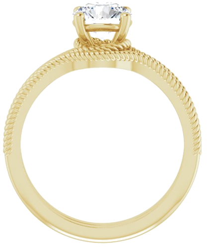 Sužadėtuvių Žiedas „Solitaire“ 14k yellow gold Round 6.5mm (7)