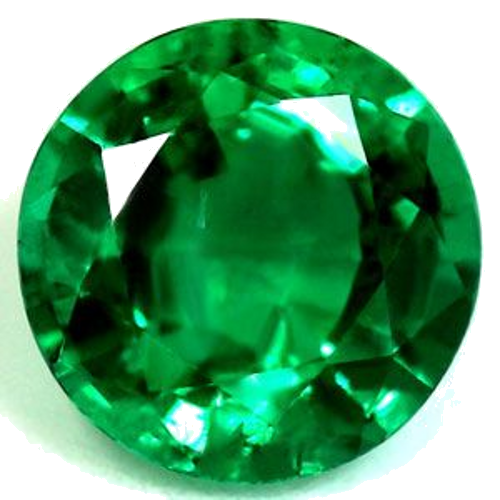0.69 carat GREEN Round Smaragdas (1)