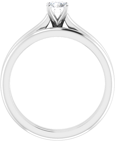 14K White 4.1 mm Round Solitaire Engagement Ring Mounting (7)