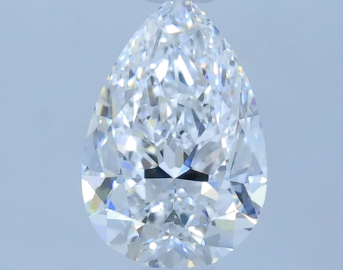 0.45 carat D-VVS2 Natūralus Pear Deimantas (1)