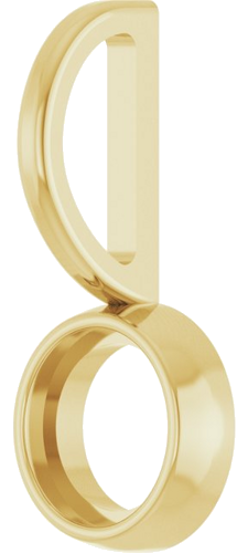 14K Yellow 5 mm Round Solitaire Charm Pendant Mounting (2)