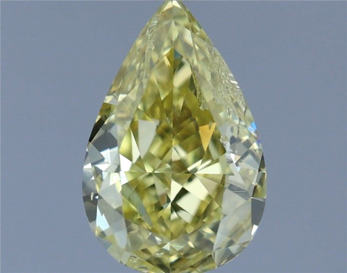 1.0 carat Fancy Intense Yellow-SI2 Natūralus Pear Deimantas (1)
