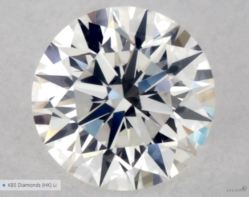 0.56 carat G-VVS2 Excellent cut Natūralus Round Deimantas (1)