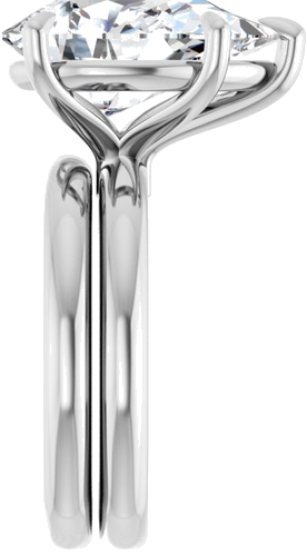 Sužadėtuvių Žiedas „Claw-Prong Euro Shank“ 14k white gold Pear 15mm x 10mm (9)