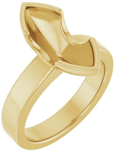 Sužadėtuvių Žiedas „Half-Bezel Solitaire“ 14k yellow gold Marquise 15mm x 7mm (1)