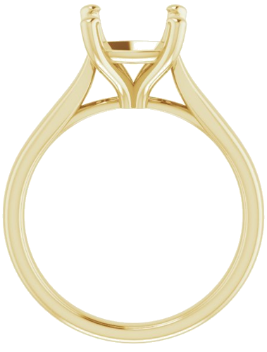 Sužadėtuvių Žiedas „Solitaire“ 585 Geltonojo Aukso Cushion 8mm (2)