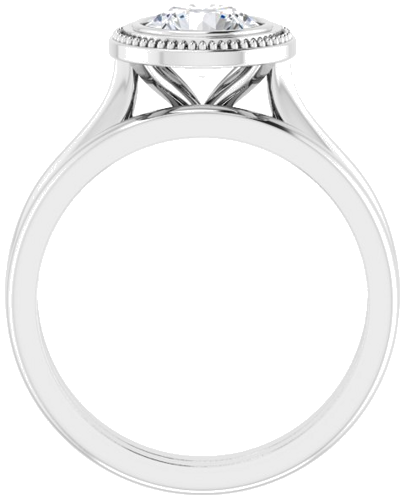 14K White 6.5 mm Round  Solitaire Engagement Ring Mounting (7)