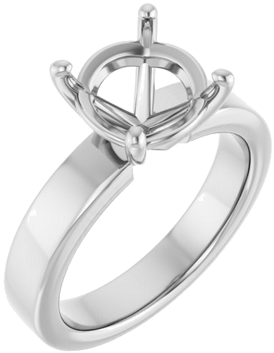 Sužadėtuvių Žiedas 14k white gold Round 9.4mm (1)