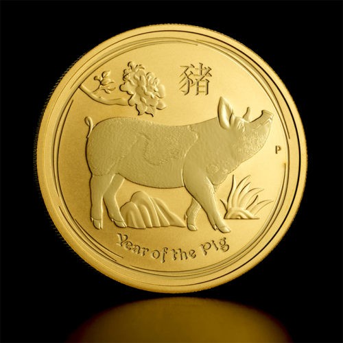 2019 Year of the Pig (Lunar II), Australia 1/20 oz Gold coin (3)