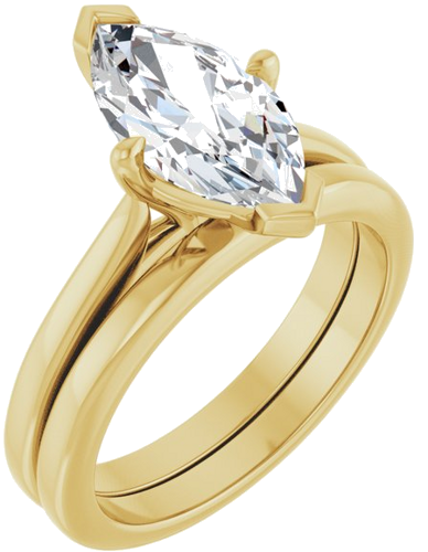 Sužadėtuvių Žiedas „Solitaire“ 14k yellow gold Marquise 12.5mm x 6.5mm (6)