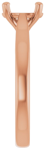 14K Rose 8x6 mm Oval Engagement Ring Mounting (4)