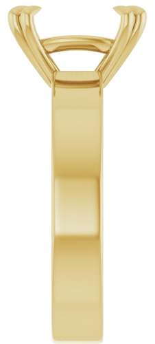 Sužadėtuvių Žiedas „Double Claw-Prong Solitaire“ 14k yellow gold Elongated Cushion 10mm x 8mm (4)
