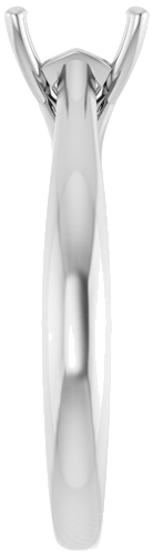 14K White  5.5 mm Square Solitaire Engagement Ring Mounting (4)